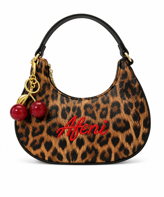 (Pre-Order)AFENI Leopard Cherry🍒Shoulder Bag